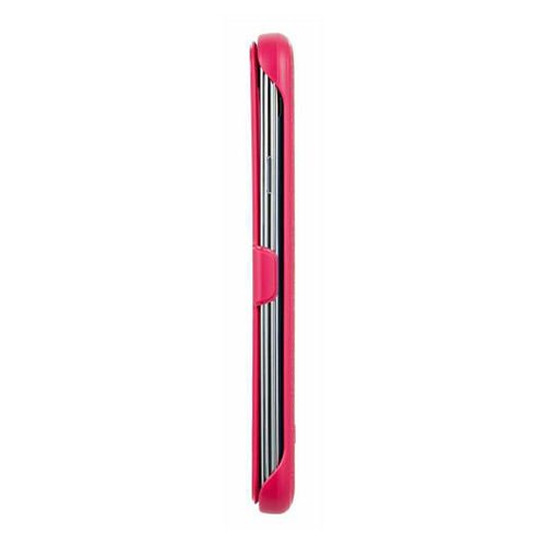 Anymode G900 Galaxy S5 ile Uyumlu View Flip Cover Kılıf Koyu Pembe