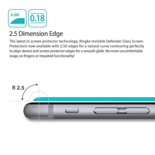 Ringke IDGL iPhone 6s/ 6 ile Uyumlu Glass Ekran Koruyucu 0.18 mm