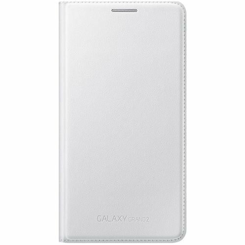 Galaxy Grand 2 G7100 ile Uyumlu Flip Wallet Kılıf Beyaz EF-WG710BWEGWW