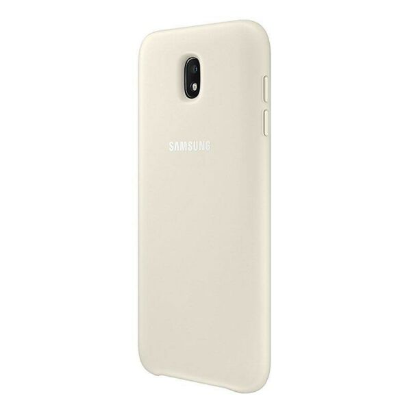 Galaxy J7 Pro 2017 ile Uyumlu Dual Layer Sert Kılıf Gold (Out)
