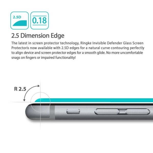 Ringke IDGL iPhone 7/8 ile Uyumlu Glass Ekran Koruyucu 0.18 mm