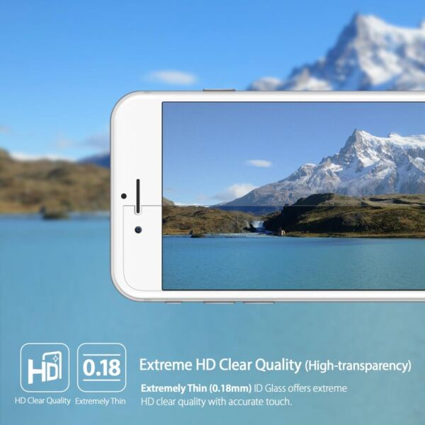 Ringke IDGL iPhone 7/8 ile Uyumlu Glass Ekran Koruyucu 0.18 mm