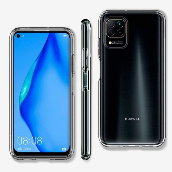 Spigen P40 Lite ile Uyumlu Kılıf Liquid Crystal 4 Tarafı Tam Koruma Crystal Clear