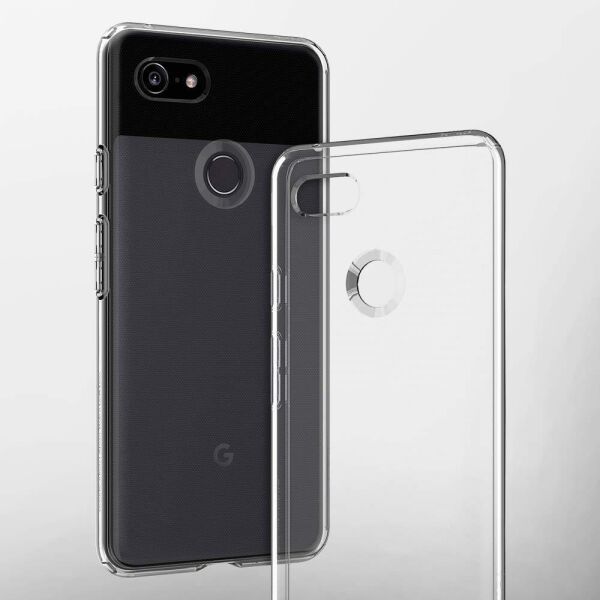 Spigen Pixel 3 ile Uyumlu Kılıf Liquid Crystal 4 Tarafı Koruma Crystal Clear