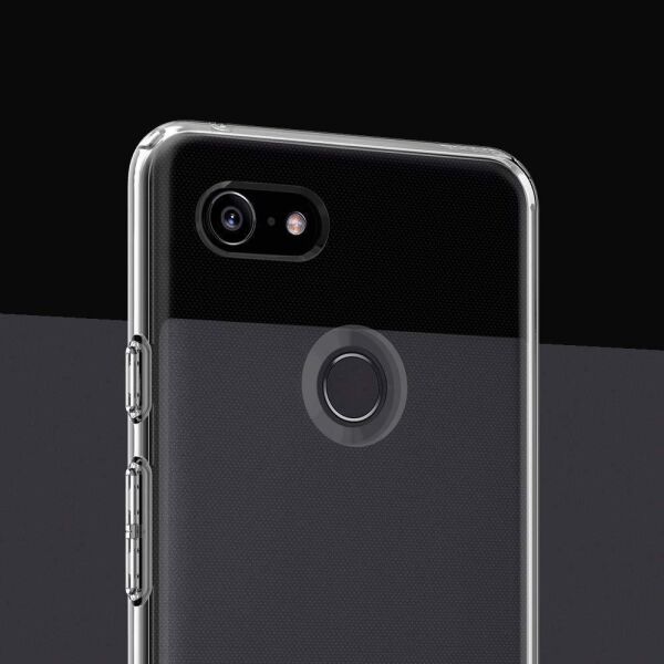 Spigen Pixel 3 ile Uyumlu Kılıf Liquid Crystal 4 Tarafı Koruma Crystal Clear