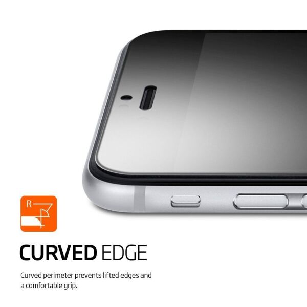 Spigen iPhone 6 Plus/6s Plus ile Uyumlu Cam Ekran Koruyucu Tam Kaplayan Koruma Black