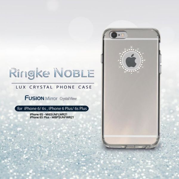 Ringke Noble Mirror iPhone 6s/ 6 ile Uyumlu Taşlı ve Aynalı Kılıf Royal Gold