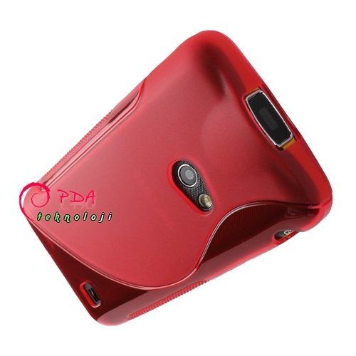Galaxy Beam i8530 ile Uyumlu S Desenli Şeffaf Silikon Kılıf Pembe Renk
