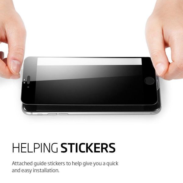 Spigen iPhone 6s/6 ile Uyumlu Cam Ekran Koruyucu Full Ekran Kaplama White