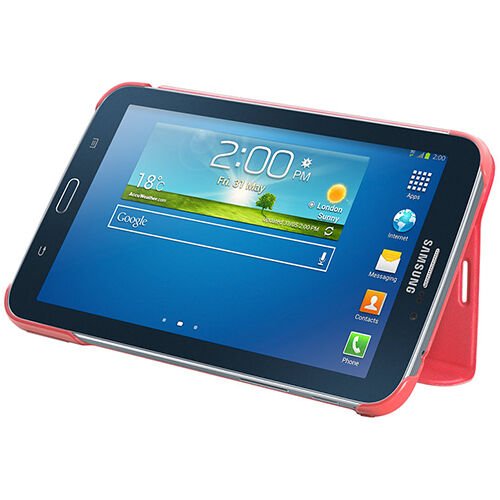 Galaxy Tab 3 7.0'' T210 ile Uyumlu Bookcover Kılıf Pembe EF-BT210BPEGWW (Out)