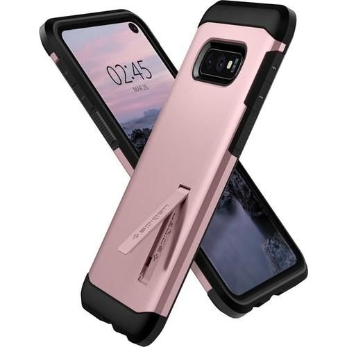 Spigen Galaxy S10e ile Uyumlu Kılıf Tough Armor Rose Gold
