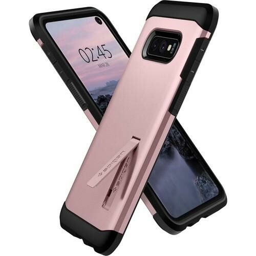 Spigen Galaxy S10e ile Uyumlu Kılıf Tough Armor Rose Gold