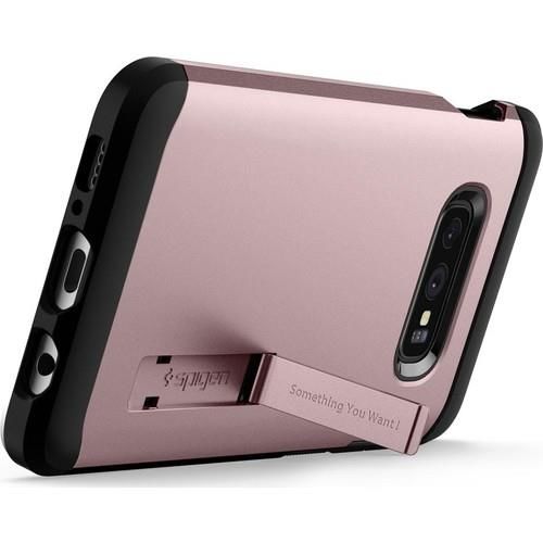 Spigen Galaxy S10e ile Uyumlu Kılıf Tough Armor Rose Gold