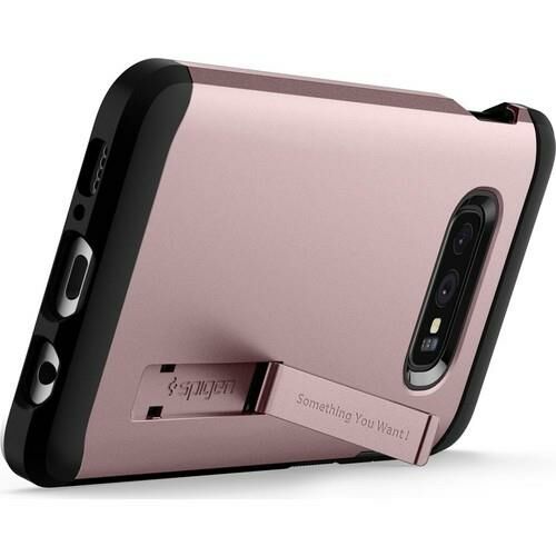 Spigen Galaxy S10e ile Uyumlu Kılıf Tough Armor Rose Gold