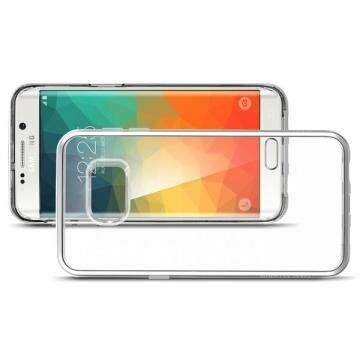 Spigen Galaxy S6 Edge Plus ile Uyumlu Kılıf Neo Hybrid Crystal Satin Silver