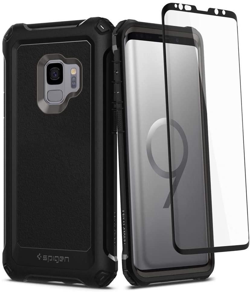 Spigen Galaxy S9 ile Uyumlu Kılıf Pro Guard Gun Metal