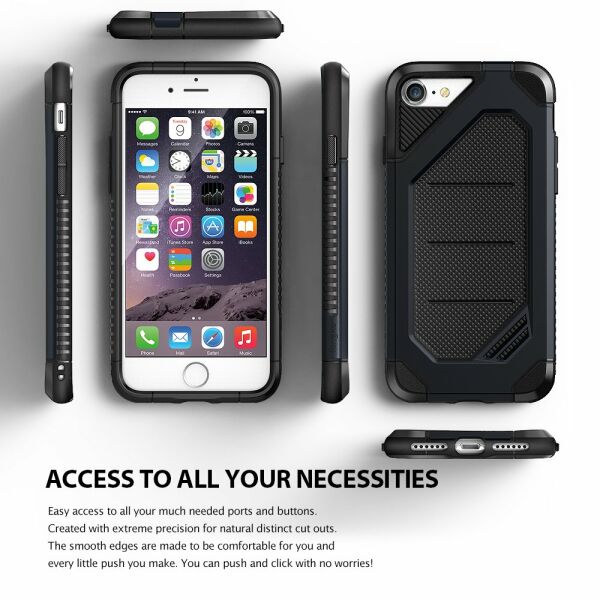 Ringke Max iPhone 7/8 ile Uyumlu KIlıf Metal Slate Tam Koruma Isı Dağılımlı Şok Emici Teknoloji