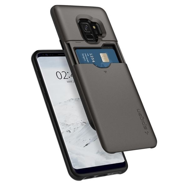 Spigen Galaxy S9 ile Uyumlu Kılıf Slim Armor CS Gunmetal