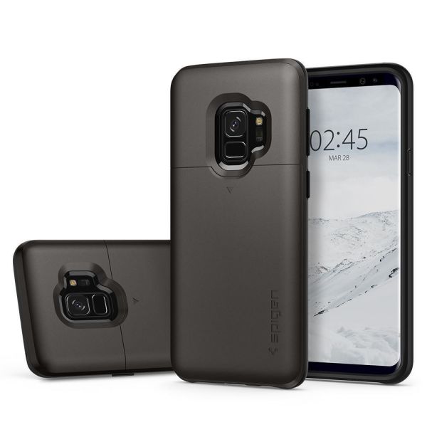 Spigen Galaxy S9 ile Uyumlu Kılıf Slim Armor CS Gunmetal