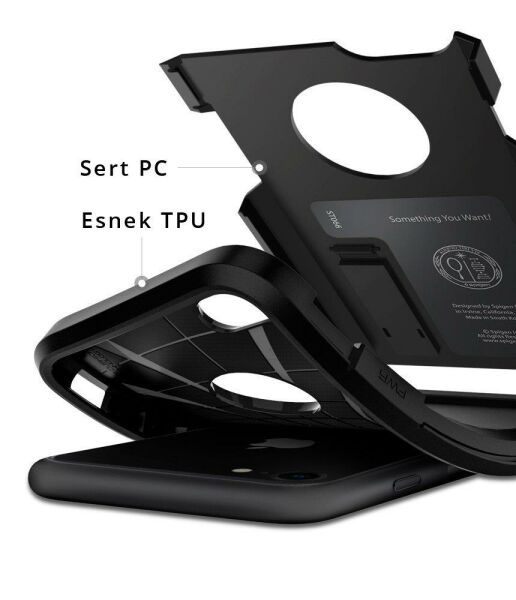 Spigen iPhone 7/8 ile Uyumlu Kılıf Tough Armor 2 Black