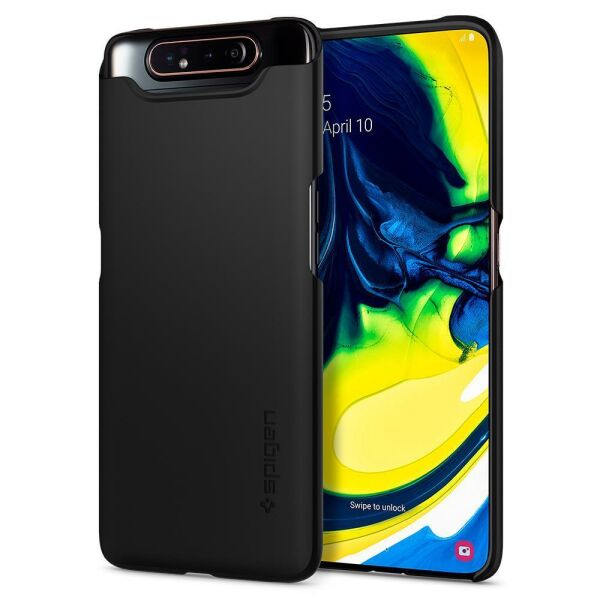 Spigen Galaxy A80 ile Uyumlu Kılıf Thin Fit Black