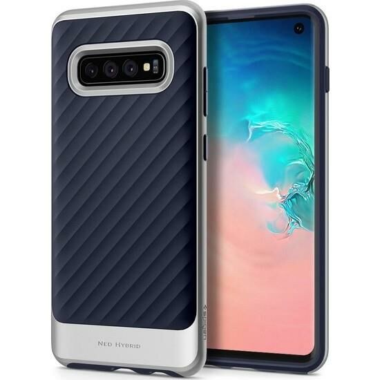 Spigen Galaxy S10 ile Uyumlu Kılıf Neo Hybrid Silver Artic