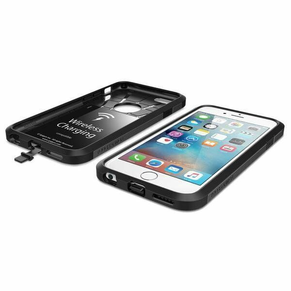 Spigen iPhone 6/6s ile Uyumlu Kılıf Tough Armor Volt (4.7) Uzaktan Kablosuz Sarj Eden Kılıf