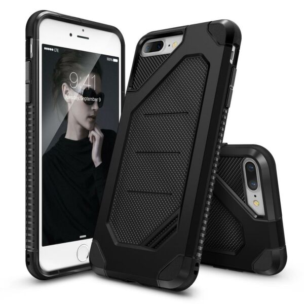 Ringke Max iPhone 7/8 Plus ile Uyumlu KIlıf Black Tam Koruma Isı Dağılımlı Şok Emici Teknoloji