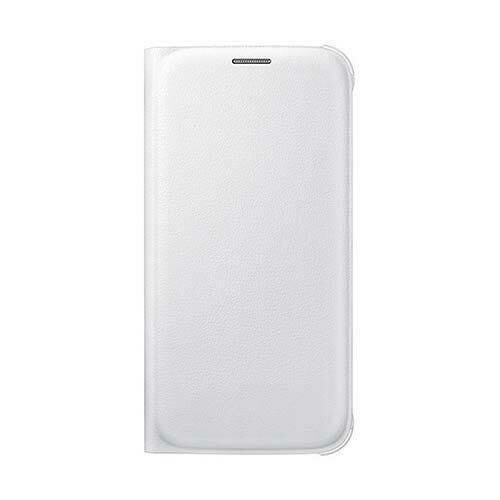 Galaxy S6 ile Uyumlu Flip Wallet (Deri Görünümlü) Beyaz EF-WG920PW (Out)