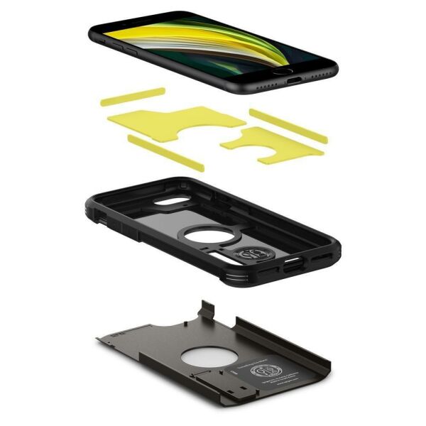 Spigen iPhone SE (2020) ile Uyumlu Kılıf Tough Armor Gunmetal