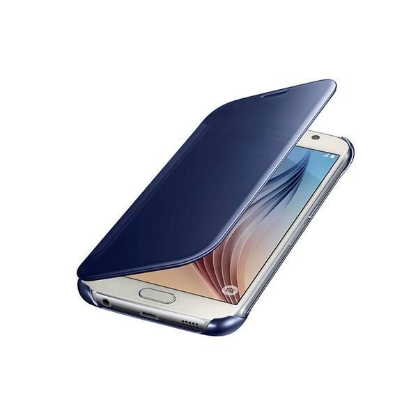 Galaxy S6 ile Uyumlu Clear View Cover Siyah EF-ZG920BBEGWW (Out)