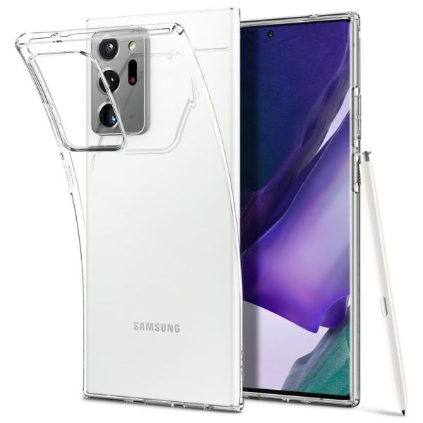 Spigen Galaxy Note 20 Ultra ile Uyumlu Kılıf Liquid Crystal 4 Tarafı Tam Koruma Crystal Clear