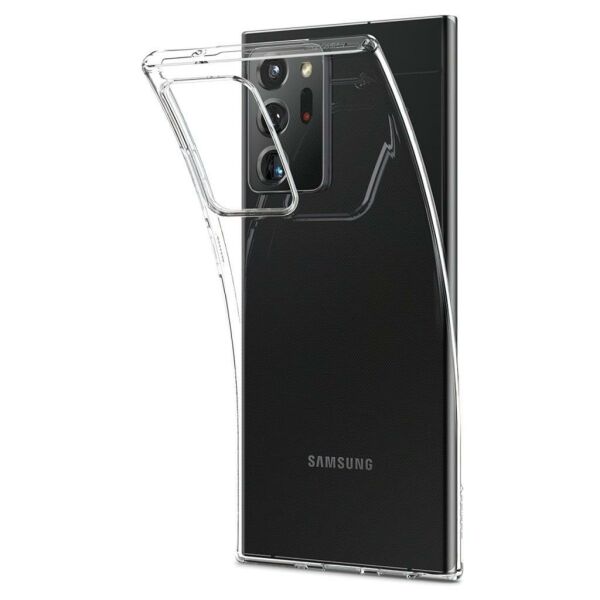 Spigen Galaxy Note 20 Ultra ile Uyumlu Kılıf Liquid Crystal 4 Tarafı Tam Koruma Crystal Clear