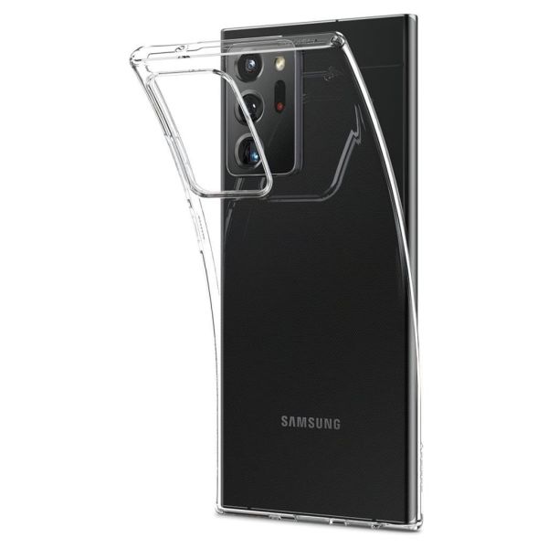 Spigen Galaxy Note 20 Ultra ile Uyumlu Kılıf Liquid Crystal 4 Tarafı Tam Koruma Crystal Clear