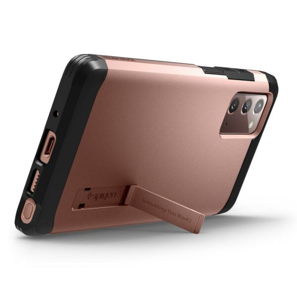 Spigen Galaxy Note 20 ile Uyumlu Kılıf Tough Armor Bronze