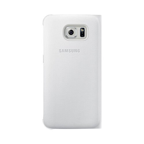Galaxy S6 Edge ile Uyumlu Flip Wallet ((Deri Görünümlü) Beyaz EF-WG925PWEGWW (Out)