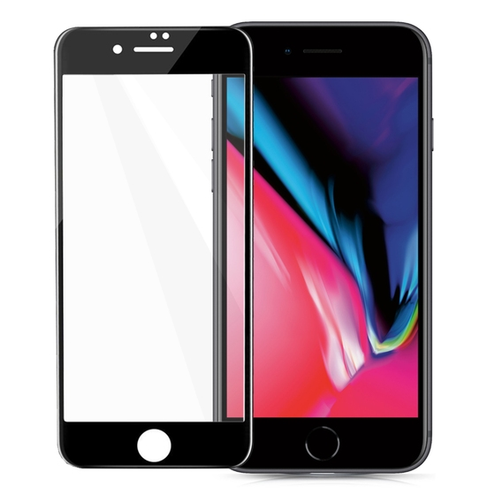 Blogy iPhone 8 Plus / 7 Plus ile Uyumlu Flexi 5D Ekran Koruyucu Black