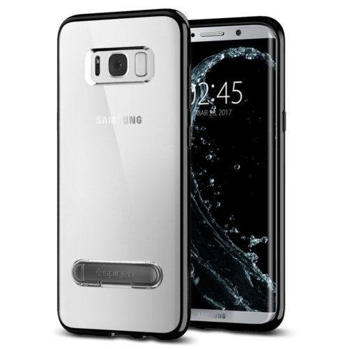 Spigen Galaxy S8 Plus ile Uyumlu Kılıf Crystal Hybrid Black