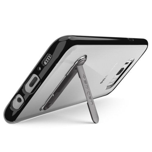 Spigen Galaxy S8 Plus ile Uyumlu Kılıf Crystal Hybrid Black