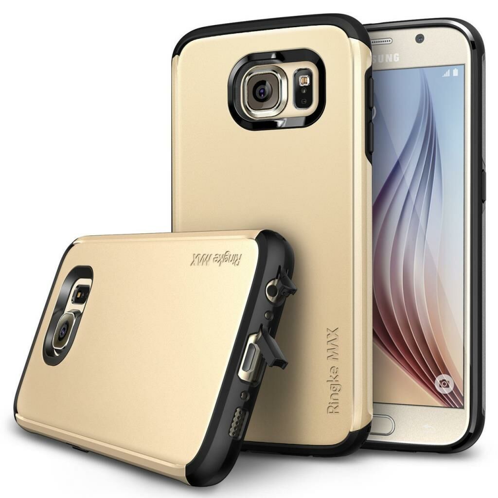 Ringke Max Galaxy S6 ile Uyumlu Kılıf Royal Gold Tam Koruma Isı Dağılımlı Şok Emici Teknoloji