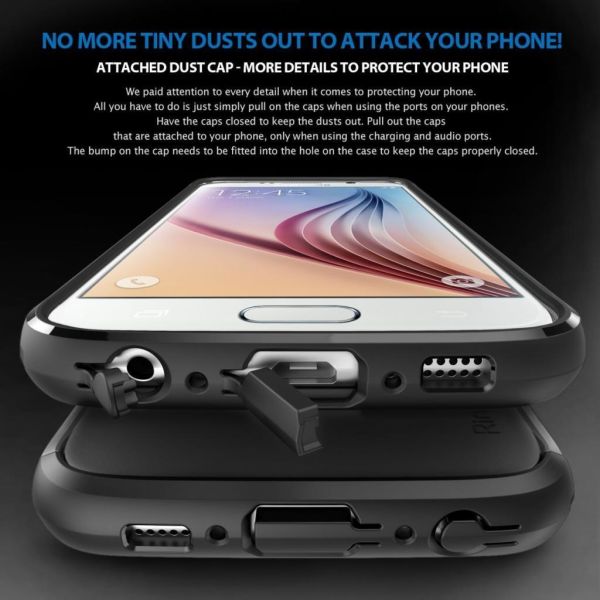 Ringke Max Galaxy S6 ile Uyumlu Kılıf Royal Gold Tam Koruma Isı Dağılımlı Şok Emici Teknoloji