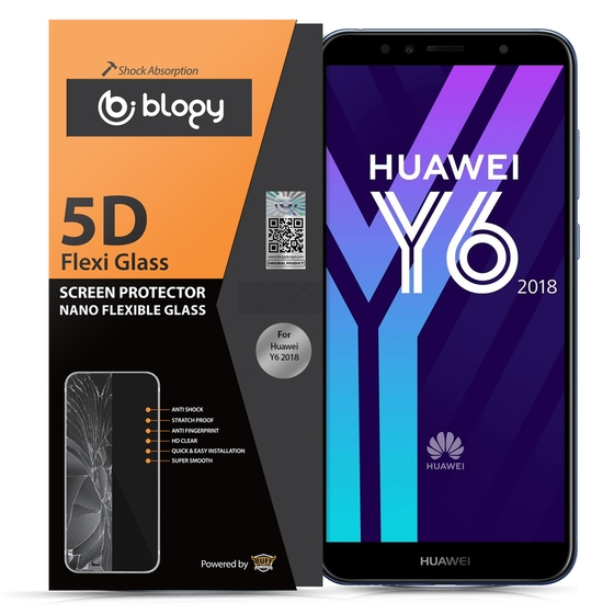 Blogy Y6 2018 ile Uyumlu Flexi 5D Ekran Koruyucu
