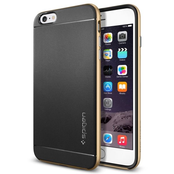 Spigen iPhone 6 Plus/6s Plus ile Uyumlu Kılıf Neo Hybrid Champagne Gold