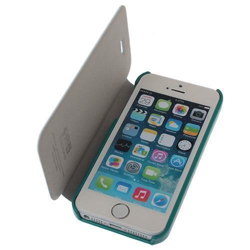 KLD iPhone SE/5S/5 ile Uyumlu Slim Enland Serisi Deri Kılıf Yeşil