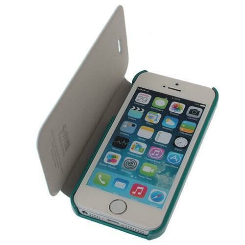 KLD iPhone SE/5S/5 ile Uyumlu Slim Enland Serisi Deri Kılıf Yeşil
