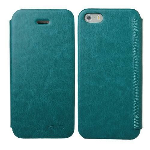 KLD iPhone SE/5S/5 ile Uyumlu Slim Enland Serisi Deri Kılıf Yeşil