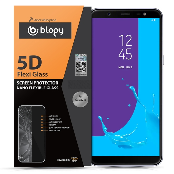 Blogy Galaxy J8 ile Uyumlu Flexi 5D Ekran Koruyucu