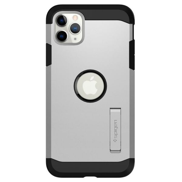 Spigen iPhone 11 Pro ile Uyumlu Kılıf Tough Armor XP Satin Silver