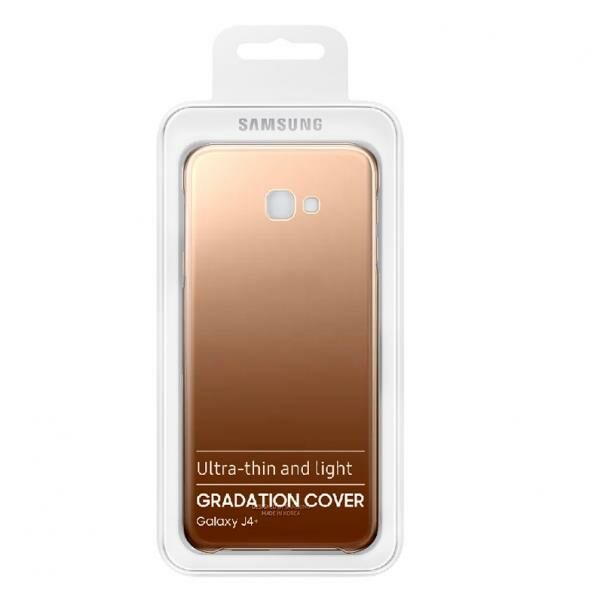 Galaxy J4 Plus ile Uyumlu Gradation Kılıf Altın EF-AJ415CFEGWW
