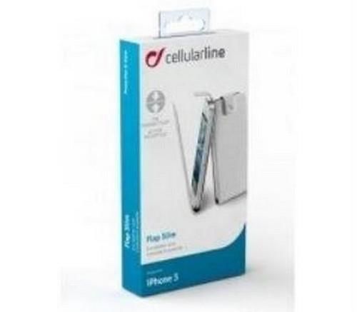 Cellular Line iPhone SE/5S/5 ile Uyumlu Flap Slim Kılıf Beyaz FLIPSLIMIPHONE5W
